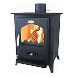 + Kaminofen Holz One Holzofen 7,5 kW Kamin Ofen Dauerbrandofen Werkstattofen Schwedenofen Hüttenofen Heizofen