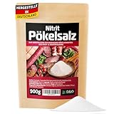 Pökelsalz 900g, Nitritpökelsalz zum Trocken- und Nasspökeln, Natriumnitrit Anteil 0,4-0,5%, Pökelsalz für Schinken, Fleisch, Wurst, Kassler usw., feines NPS Salz, Pökelsalz kaufen (900g)