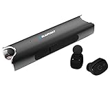 Blaupunkt BLP4710 Kopfhörer Earpods Bluetooth kabellos + Hülle Power Bank, wasserdicht IP67, schwarz