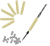 HERZWILD 6pcs Dart Barrels Set Dart gummiring Dart zubehör (Gold)