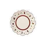 Villeroy und Boch Toy's Delight Brotteller, 17 cm, Premium Porzellan, Weiß/Rot