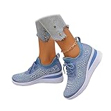 2025 Women's Glittery Rhinestone Fashion Breathable Wedge Sneakers Orthopaedic Mesh Platform Sneakers Casual Sports Shoes (1PCS/F,40)