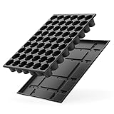 Quickpot 54er Anzuchtplatte mit Untersetzer Stabiles Set Pflanztöpfe mit Wasserüberlauf- & Ablaufrinnen für das einfache und schnelle Pikieren & Anziehen von Pflanzen, Starter -Anzuchtset