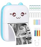 heuchaey Mini Drucker Mobiler Fotodrucker für Smartphone Tragbarer Mini Fotodrucker Wireless Fotodrucker Thermodrucker Bluetooth Taschendrucker Kompatibel mit Android-und iOS-System für Journal,Reisen