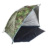 Sonnenzelt, Campingzelt für mit Heringen | Angelschuppen 220 x 120 x 120 cm mit Transporttasche und Sonnenschutz für Picknick, Reisen, Garten und See