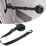 BAAQII Verstellbarer Türhalter für Wohnmobil, Wohnwagen, Wohnmobil, Türschnur, Türhalter mit Kunststoffhaken und Verriegelungsverschluss, robuster Saugnapf, Türriemen, stoppt Wind (1)