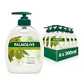 Palmolive Seife Naturals Milch und Olive 6 x 300 ml - Flüssigseife für alle Hauttypen, Handseife, flüssige Handseife