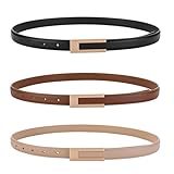 KEYRI 3er-Pack Schmaler Taillengürtel für Damen...