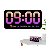Wecker für Schlafzimmer, digitale Uhren für Schlafzimmer, Nachttischuhr, digitale Uhr, elektrisch, Temperaturuhr mit großem Display, lauter Alarm, batteriebetrieben, für ältere Menschen und Menschen