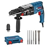 Bosch Professional Bohrhammer GBH 2-28 F (Leistung 880 Watt, Bohr-Ø Beton max: 28 mm, inkl. 6tlg. Bohr-Meißel-Set, SDS-plus, in L-Case) - Amazon Exclusive Set