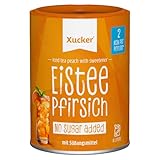 Xucker Eistee Pfirsich, zucker- und kalorienarmer Iced Tea, mit Süßungsmittel, blutzuckerfreundlich & für Diabetiker geeignet, 8 Liter
