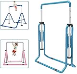 SHIOUCY Turnreck Gymnastik Kinder Garten Reck Reckanlage Turnstangen Horizontale Training Bar Trainingsgeräte Outdoor Fitness Höhenverstellbar (Blau)