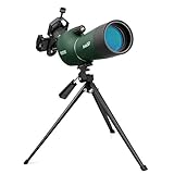 Svbony SV28 Spektiv Sportschützen 20-60x60 BAK4 Prisma FMC Optik Monokular Teleskop Abgewinkeltes Okular Weites Sichtfeld Spektiv mit Stativ Handy Adapter für Vogelbeobachtung Wildlife Scenery