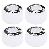 Skateboard Rollen, 4 Stück/Set 54mm Skateboard Räder 75-85A Härte PU Skateboard Ersatzräder(Weiß mit Muster)