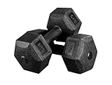 2x 5kg Kurzhantel-Set - Professionelle Hanteln aus PVC/Beton für Krafttraining, rutschfester Griff (27,5cm Länge), ideal für Home-Workout & Fitnessstudio (schwarz)