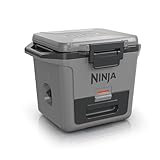 Ninja FrostVault Hard Cooler 30qt/28L, Premium Heavy Duty Isolierte Kühlbox, hält EIS für bis zu 5 Tage, mit Dry Zone integrierter Kühlschrank-Temp Dry Storage Schublade, passend für 48 Dosen,