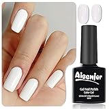 Aieenjor UV Nagellack Weiß, Schellack Nagellack Weiß, Manicure Gellack, DIY Gel Maniküre Design, White Gel Nail Polish 10ML