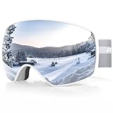 RIOROO Unisex Skibrille fur Herren Damen Jugendliche,Snowboardbrille fur Brillentrager,Skibrille mit Wechselglas Glasern,OTG UV-Schutz Kompatibler Helm Anti Fog Skibrillen Sphärisch Verspiegelt