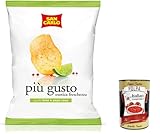 10x San Carlo più gusto Limette & rosa Pfeffer Chips Kartoffelchips gesalzen 50g + Italian Gourmet polpa 400g