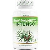 Saw Palmetto Extrakt - 180 Kapseln mit 500 mg Extrakt - Premium: 5% Phytosterole = 25 mg - Hochdosiertes Sägepalmextrakt - Laborgeprüft - Ohne unerwünschte Zusätze - Vegan