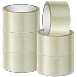 Stick Well 6er Verpackungsklebebandrolle – 48 mm x 66 m, geräuscharm, stark klebend, transparentes Paketklebeband für Kartonverpackungen, Umzug – gut für Klebebandspender (transparent, 6er)