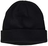 Build Your Brand Unisex-Adult BY001-Heavy Knit Beanie Hat, Black, one Size