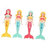 Sosoport 4 Stück Meerjungfrauenspielzeug Schwebend Meerjungfrauen-tauchspielzeug Zum Tauchen Im Schwimmbad Kinderspielzeug Poolspielzeug Pool- Für Plastik