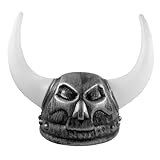 Qsvbeeqj Mittelalter Wikinger Alter Hörner Wikinger Helme Berserker Soldat Krieger Kostüm Hut Sallet Spielzeug Halloween Cosplay LARP Berserker Soldat Krieger Kostüm Hut Sallet