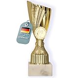 Larius Pokal (17 mm, 192g) – Personalisierbare Trophäe mit Steinsockel – Ideal für Turniere, Fussball, Kindergeburtstage, Mannschaften & Auszeichnungen - M3 (ohne Wunschtext, S)