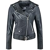 URBAN LEATHER Damen Ur-130 Damen Jacke biker Perfecto Ladies, Schwarz, S EU