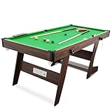 HLC Billardtisch klappbar mit kompletten Zubehör 183 * 91.5 * 79 cm DREI Farben, für Ihre Familie und ihre Kinder. grün