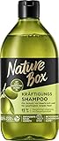 Nature Box Shampoo Kräftigung (385 ml), Shampoo für lange Haare mit Oliven-Öl schützt vor Haarbruch und verleiht gepflegtes Haar, Flasche aus 100 % Social Plastic