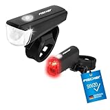 FISCHER Fahrrad LED-Batterie Beleuchtungs-Set small-Box, mit LED Technologie, spritzwassergeschützt, schwarz, 1 Stück