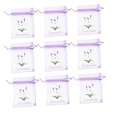 Garneck 20 Stück Lavendelsäckchen Leer Kleine Stoffbeutel mit Kordelzug Wiederbefüllbare Aromabeutel für Lavendel Gewürze Kräuter und Schmuck Platzsparende Aufbewahrungstaschen