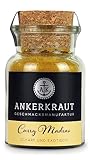 Ankerkraut Curry Madras, Gewürz Pulver passend zu Reis, Fleisch, Fisch & Gemüse, frisch fruchtig indisch zur Herstellung von Essen & Sauce, zu Hause kochen, 60g im Korkenglas