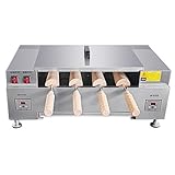 Kommerzieller Schornstein-Kuchenrollenofen mit 4 Rollen, 3000 W Hochleistungs-Toaster für einfaches Backen und Snackzubereitung