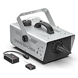 Schneemaschine 1200W, Schaummaschine mit Fernbedienung und kabelgebundener Steuerung, 1L Tank für Weihnachten, Hochzeiten, Fotografie, Partys, Kinderbühnen, Paraden