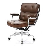 WJMLS Büro-Chefstuhl Lederstuhl, Executive Chair Computer Stuhl Home Drehstuhl Komfortabler breiter Sitz mit Armlehne Manager