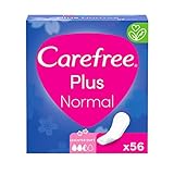 Carefree Slipeinlagen Plus Normal mit leichtem Duft (56 Stück), super saugstarke Slipeinlagen, um Flüssigkeiten sofort einzuschließen, Größe Normal