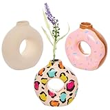 Baker Ross FX702 Keramische Donut-Vasen - 3er-Pack, Keramik-Rohlinge zum Dekorieren