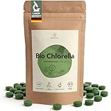 BIONUTRA® Bio Chlorella Tabletten – 1000 Presslinge à 250 mg, nach EU-ÖKO-Standard hergestellt, rückstandskontrolliert, ohne Zusätze, vegan, laktose- & glutenfrei, aus reinem Chlorella Bio Algenpulver