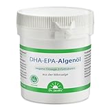 DHA-EPA-Algenöl Kapseln I Omega-3-Fettsäuren aus der Mikroalge I für Herzfunktion¹, Gehirnfunktion und Sehkraft² I 250 mg DHA und EPA pro Kapsel I Dr. Jacob's I 60 Kapseln, 60 Portionen I vegan