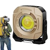 Wiederaufladbare Arbeitsleuchte, rotierende wasserdichte Magnetlampe, ultrahelles tragbares Beleuchtungswerkzeug mit solidem Sockel, einstellbarer Strahl für Camping, Angeln, Garage, Werkstatt, Pein