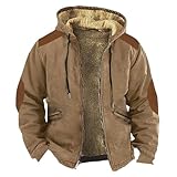 Generisch Herren Winterjacke 4XL Zipper Sherpa Forstjacke Winter Ski College Warm Sport Winterjacke Golf Arbeit Jacke Übergangsjacke Mantel Beheizbare Fleecejacke Herren M