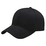 Breampot Baseball Cap Herren Damen Unisex Kappe Verstellbar Baseboard Baseballkappe Mütze Outdoor Baseballkappe (Schwarz)