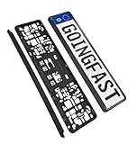 2x Universal Kennzeichenhalter Nummernschildhalter Schwarz Made in Germany