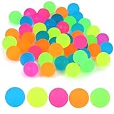 YiliYa 50 Stück Flummis, leuchtflummi 24mm Flummies für Kinder Mitgebsel Kindergeburtstag Gastgeschenke Springball Gummiball Hüpfball give aways Mitbringsel Partygeschenke