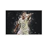 SLINM Kylian Mbappe Bilder Leinwandbild Kunstdruck Modern Wandbilder Fußball Wanddekoration Design Wand Bild Panoramabild 16x24inch(40x60cm)