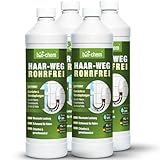 bio-chem Haar-Weg Abflussfrei – Abflussreiniger EXTRA STARK – 4x 1000 ML - Bis zu 20 Anwendungen je Flasche Rohrreiniger – Extrem effektiver Abflussöffner & materialschonend - Made in DE