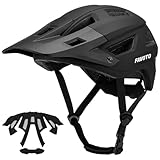 Favoto Mountainbike Fahrradhelm mit Schirm Leicht - Doppelte...